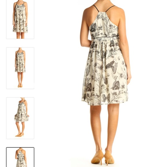 Ann Taylor Loft Racerback Fit & Flare Butterfly Garden Dress - Picture 7 of 16